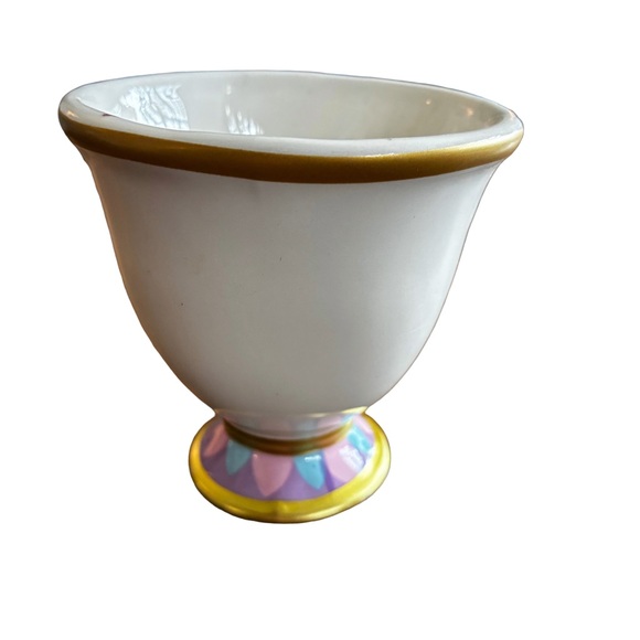 Disney Beauty & the Beast Chip Mug Ceramic Gold Trim Collectible - Picture 3 of 7